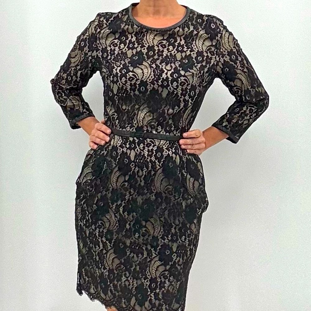By Malene Birger ASO Kate Middleton Minimalist Senita Lace Long Sleeve Dress